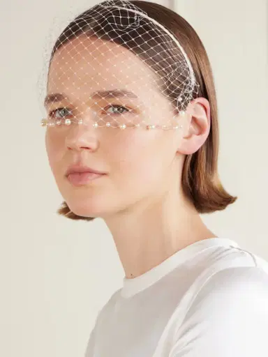 Jennifer Behr Perline Voilette Headpiece | Thumbnail 2 Jennifer Behr Perline Voilette Headpiece | Thumbnail 2