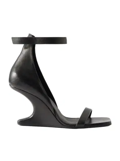 Rick Owens Cantilever Leather Sandals Wedge Mules | Thumbnail 1 Rick Owens Cantilever Leather Sandals Wedge Mules | Thumbnail 1