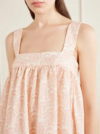 Matteau Babydoll Printed Linen And Cotton-blend Mini Dress | Thumbnail 4 Matteau Babydoll Printed Linen And Cotton-blend Mini Dress | Thumbnail 4
