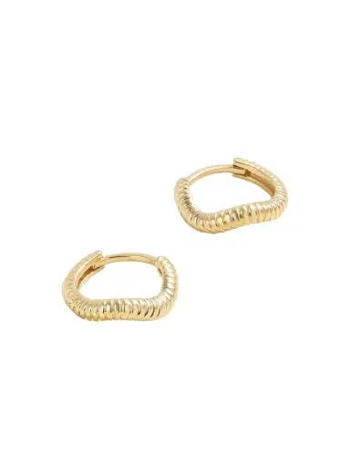 STONE AND STRAND Freddie 14-karat Gold Hoop Earrings | Thumbnail 1 STONE AND STRAND Freddie 14-karat Gold Hoop Earrings | Thumbnail 1