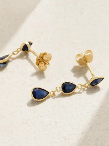 JIA JIA Chakra Gold Sapphire Earrings | Thumbnail 3 JIA JIA Chakra Gold Sapphire Earrings | Thumbnail 3