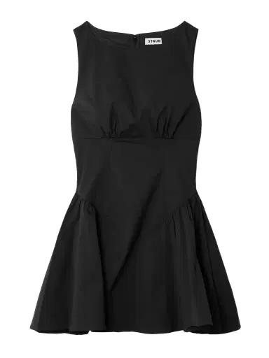 Staud Gwen Paneled Cotton-blend Poplin Mini Dress | Thumbnail 1 Staud Gwen Paneled Cotton-blend Poplin Mini Dress | Thumbnail 1