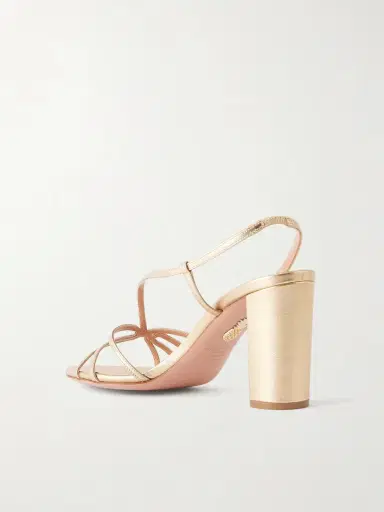 Aquazzura Talk To Me 85 Metallic Leather Sandals | Thumbnail 3 Aquazzura Talk To Me 85 Metallic Leather Sandals | Thumbnail 3