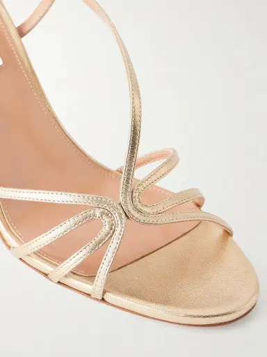 Aquazzura Talk To Me 85 Metallic Leather Sandals | Thumbnail 5 Aquazzura Talk To Me 85 Metallic Leather Sandals | Thumbnail 5