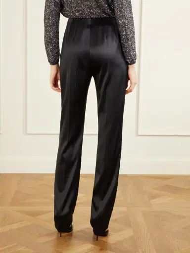 Valentino Garavani Silk-blend Duchesse Straight-leg Pants | Thumbnail 4 Valentino Garavani Silk-blend Duchesse Straight-leg Pants | Thumbnail 4