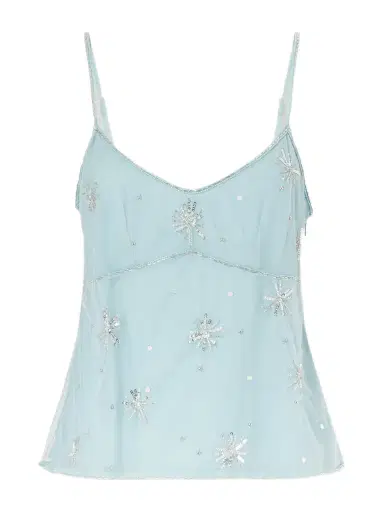 Staud Azzurra Embellished Tulle Top | Thumbnail 1 Staud Azzurra Embellished Tulle Top | Thumbnail 1