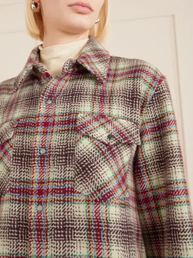 God’s True Cashmere Balance Checked Cashmere Shirt | Thumbnail 5 God’s True Cashmere Balance Checked Cashmere Shirt | Thumbnail 5