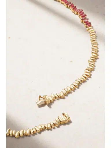 Suzanne Kalan 18-karat Gold, Diamond And Sapphire Necklace | Thumbnail 3 Suzanne Kalan 18-karat Gold, Diamond And Sapphire Necklace | Thumbnail 3