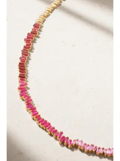 Suzanne Kalan 18-karat Gold, Diamond And Sapphire Necklace | Thumbnail 4 Suzanne Kalan 18-karat Gold, Diamond And Sapphire Necklace | Thumbnail 4