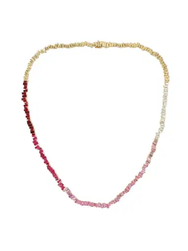 Suzanne Kalan 18-karat Gold, Diamond And Sapphire Necklace | Thumbnail 1 Suzanne Kalan 18-karat Gold, Diamond And Sapphire Necklace | Thumbnail 1