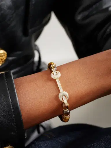 Ananya Chakra 18-karat Gold, Tiger's Eye And Diamond Bracelet | Thumbnail 2 Ananya Chakra 18-karat Gold, Tiger's Eye And Diamond Bracelet | Thumbnail 2