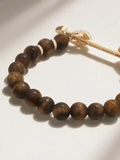 Ananya Chakra 18-karat Gold, Tiger's Eye And Diamond Bracelet | Thumbnail 3 Ananya Chakra 18-karat Gold, Tiger's Eye And Diamond Bracelet | Thumbnail 3