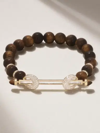 Ananya Chakra 18-karat Gold, Tiger's Eye And Diamond Bracelet | Thumbnail 1 Ananya Chakra 18-karat Gold, Tiger's Eye And Diamond Bracelet | Thumbnail 1