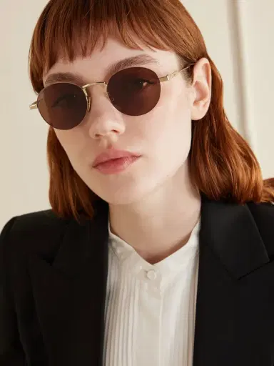 CELINE Eyewear Oro Round-frame Gold-tone Sunglasses | Thumbnail 2 CELINE Eyewear Oro Round-frame Gold-tone Sunglasses | Thumbnail 2