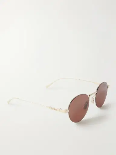 CELINE Eyewear Oro Round-frame Gold-tone Sunglasses | Thumbnail 3 CELINE Eyewear Oro Round-frame Gold-tone Sunglasses | Thumbnail 3