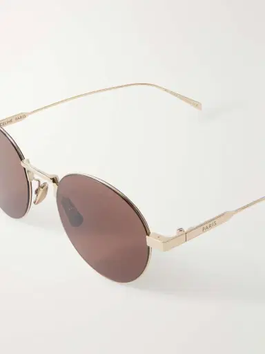 CELINE Eyewear Oro Round-frame Gold-tone Sunglasses | Thumbnail 4 CELINE Eyewear Oro Round-frame Gold-tone Sunglasses | Thumbnail 4