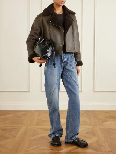 Loewe Double-breasted Shearling Jacket | Thumbnail 2 Loewe Double-breasted Shearling Jacket | Thumbnail 2