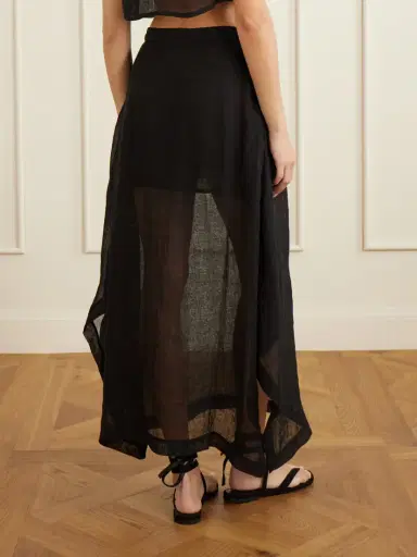 Le Kasha Nafun Linen Skirt | Thumbnail 3 Le Kasha Nafun Linen Skirt | Thumbnail 3