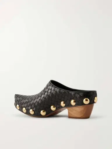 Bottega Veneta Gondola Studded Intrecciato Leather Clogs | Thumbnail 3 Bottega Veneta Gondola Studded Intrecciato Leather Clogs | Thumbnail 3