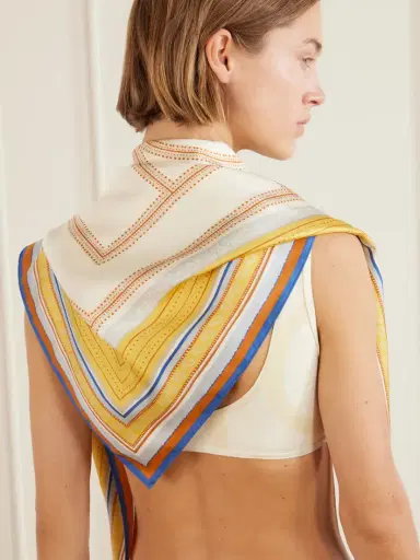 TOTEME Printed Silk-twill Scarf | Thumbnail 2 TOTEME Printed Silk-twill Scarf | Thumbnail 2