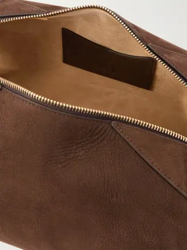 Alaïa Le Bulldog Medium Nubuck Shoulder Bag - Dark | Thumbnail 5 Alaïa Le Bulldog Medium Nubuck Shoulder Bag - Dark | Thumbnail 5