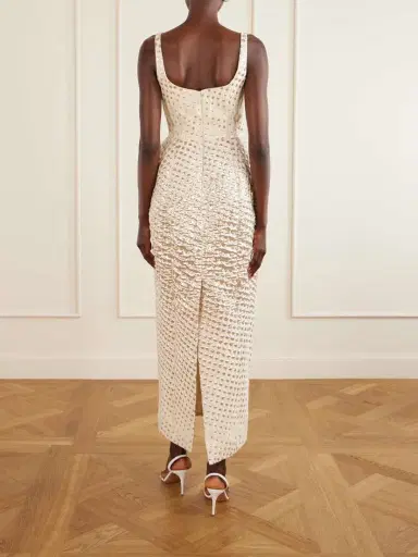 Christopher John Rogers Metallic Jacquard-woven Gown | Thumbnail 3 Christopher John Rogers Metallic Jacquard-woven Gown | Thumbnail 3