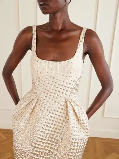 Christopher John Rogers Metallic Jacquard-woven Gown | Thumbnail 4 Christopher John Rogers Metallic Jacquard-woven Gown | Thumbnail 4