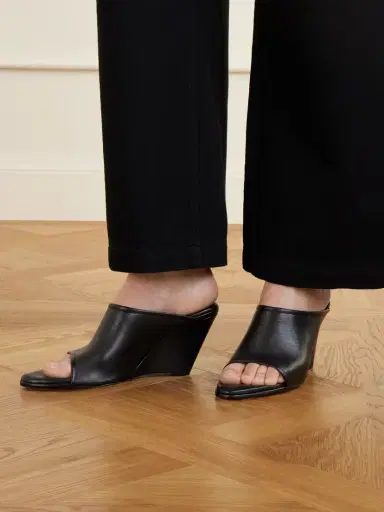 CHRISTEN 75 Stretch Leather Wedge Mules | Thumbnail 2 CHRISTEN 75 Stretch Leather Wedge Mules | Thumbnail 2