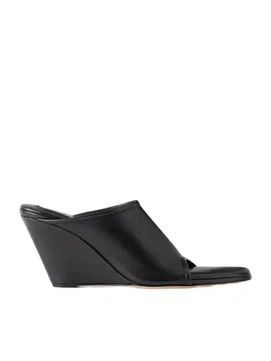 CHRISTEN 75 Stretch Leather Wedge Mules | Thumbnail 1 CHRISTEN 75 Stretch Leather Wedge Mules | Thumbnail 1