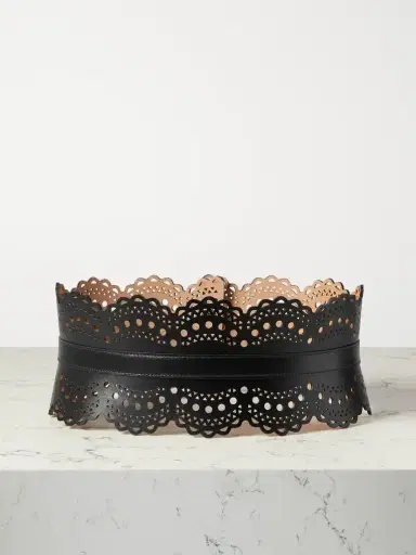 Alaïa Laser-cut Leather Waist Belt | Thumbnail 4 Alaïa Laser-cut Leather Waist Belt | Thumbnail 4