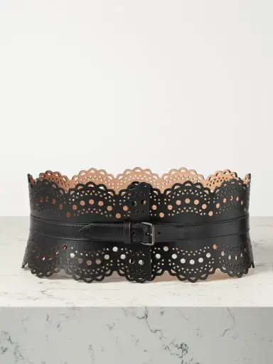 Alaïa Laser-cut Leather Waist Belt | Thumbnail 1 Alaïa Laser-cut Leather Waist Belt | Thumbnail 1