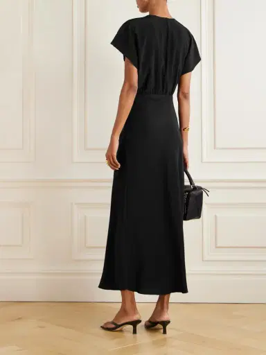 Matteau Gathered Silk Crepe De Chine Maxi Dress | Thumbnail 3 Matteau Gathered Silk Crepe De Chine Maxi Dress | Thumbnail 3