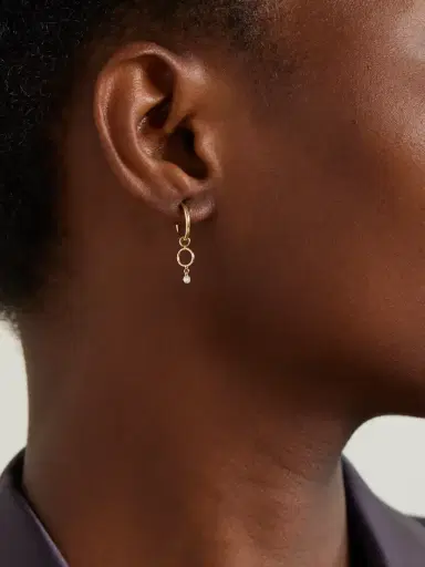 Persée Circles 18-karat Gold Diamond Single Hoop Earring | Thumbnail 2 Persée Circles 18-karat Gold Diamond Single Hoop Earring | Thumbnail 2