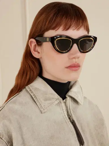 Loewe Anagram Cat-eye Tortoiseshell Acetate And Gold-tone Sunglasses | Thumbnail 5 Loewe Anagram Cat-eye Tortoiseshell Acetate And Gold-tone Sunglasses | Thumbnail 5
