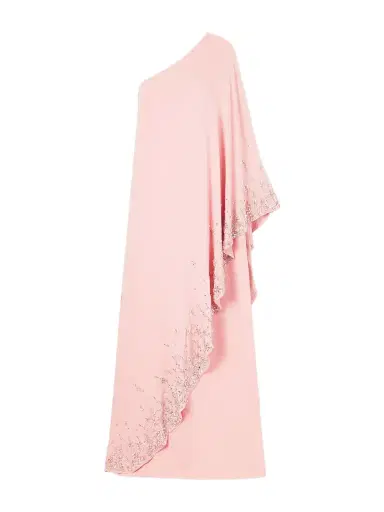 Oscar de la Renta One-shoulder Crystal-embellished Silk-blend Crepe Gown | Thumbnail 1 Oscar de la Renta One-shoulder Crystal-embellished Silk-blend Crepe Gown | Thumbnail 1