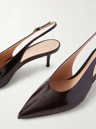 Gianvito Rossi Robbie 55 Polished-leather Slingback Pumps | Thumbnail 5 Gianvito Rossi Robbie 55 Polished-leather Slingback Pumps | Thumbnail 5