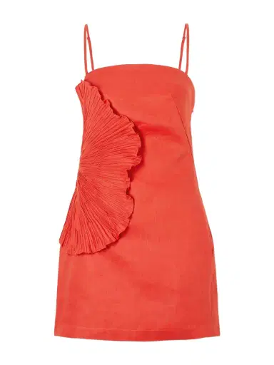 ANDRES OTALORA Respiro Lento Embellished Linen Mini Dress | Thumbnail 1 ANDRES OTALORA Respiro Lento Embellished Linen Mini Dress | Thumbnail 1