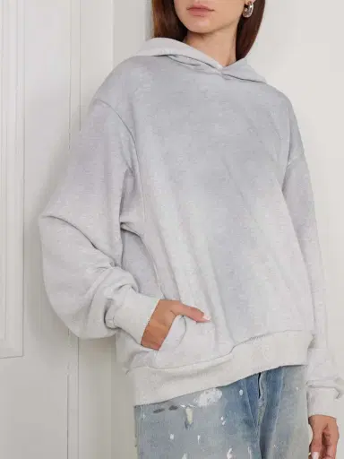 Acne Studios Printed Cotton-blend Jersey Hoodie | Thumbnail 3 Acne Studios Printed Cotton-blend Jersey Hoodie | Thumbnail 3