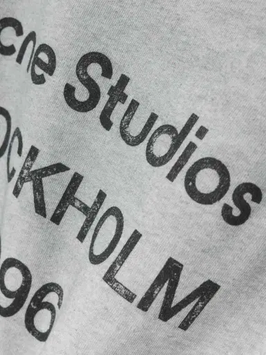 Acne Studios Printed Cotton-blend Jersey Hoodie | Thumbnail 4 Acne Studios Printed Cotton-blend Jersey Hoodie | Thumbnail 4