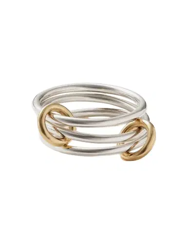 Spinelli Kilcollin Solarium Set Of Three Sterling Silver And 18-karat Gold Rings | Thumbnail 1 Spinelli Kilcollin Solarium Set Of Three Sterling Silver And 18-karat Gold Rings | Thumbnail 1
