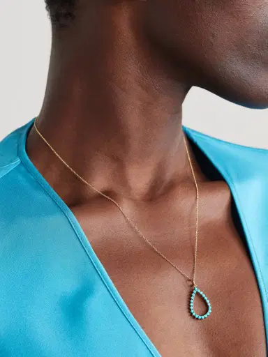 Jennifer Meyer 18-karat Gold Turquoise Necklace | Thumbnail 2 Jennifer Meyer 18-karat Gold Turquoise Necklace | Thumbnail 2