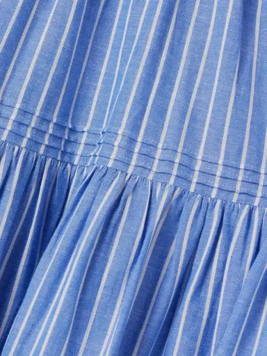 DÔEN Sebastiane Striped Organic Cotton-poplin Midi Skirt | Thumbnail 4 DÔEN Sebastiane Striped Organic Cotton-poplin Midi Skirt | Thumbnail 4