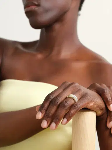 Yvonne Léon Bouée Vague 9-karat Yellow And White Gold Diamond Ring | Thumbnail 2 Yvonne Léon Bouée Vague 9-karat Yellow And White Gold Diamond Ring | Thumbnail 2