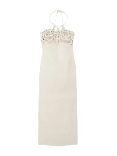 ANDRES OTALORA Mezcalitos Knotted Linen Midi Dress | Thumbnail 1 ANDRES OTALORA Mezcalitos Knotted Linen Midi Dress | Thumbnail 1