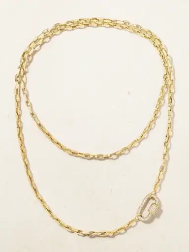 Marla Aaron Biker Chain 14 And 18-karat Gold Diamond Necklace | Thumbnail 4 Marla Aaron Biker Chain 14 And 18-karat Gold Diamond Necklace | Thumbnail 4