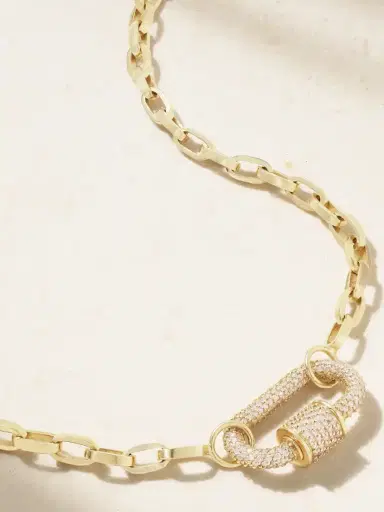 Marla Aaron Biker Chain 14 And 18-karat Gold Diamond Necklace | Thumbnail 1 Marla Aaron Biker Chain 14 And 18-karat Gold Diamond Necklace | Thumbnail 1
