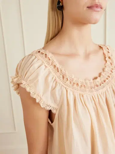 DÔEN Lelia Embroidered Organic Cotton-voile Nightdress | Thumbnail 4 DÔEN Lelia Embroidered Organic Cotton-voile Nightdress | Thumbnail 4