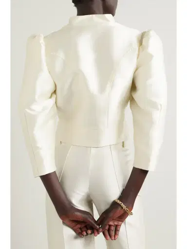 DESTREE Amoako Cropped Faille Jacket | Thumbnail 3 DESTREE Amoako Cropped Faille Jacket | Thumbnail 3