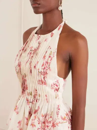 Agua by Agua Bendita Pleated Floral-printed Linen Blouse | Thumbnail 4 Agua by Agua Bendita Pleated Floral-printed Linen Blouse | Thumbnail 4