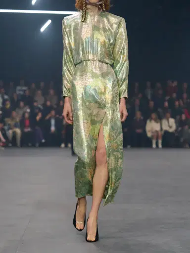 Valentino Garavani Cut-out Floral-print Silk-blend Lamé Midi Dress | Thumbnail 5 Valentino Garavani Cut-out Floral-print Silk-blend Lamé Midi Dress | Thumbnail 5